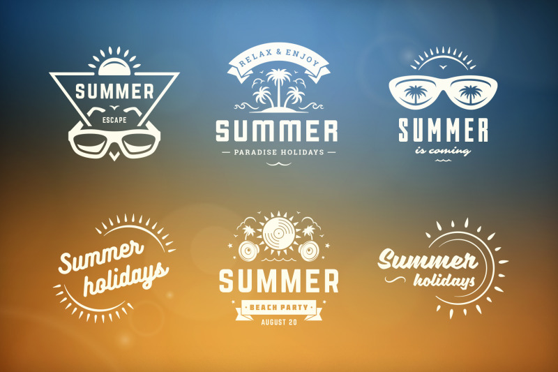 summer-holidays-emblems-amp-badges