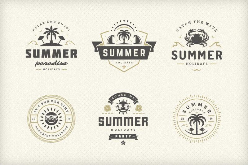 summer-holidays-emblems-amp-badges