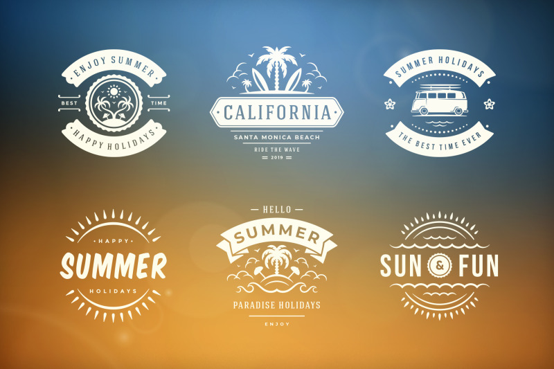 summer-holidays-emblems-amp-badges