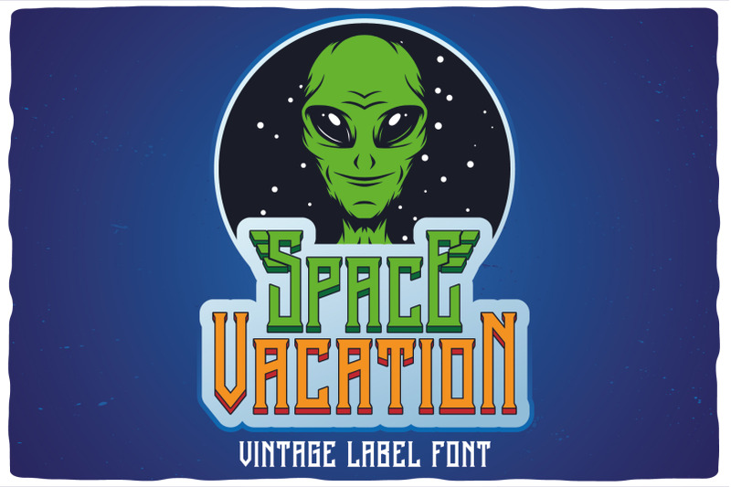 space-vacation-layered-font