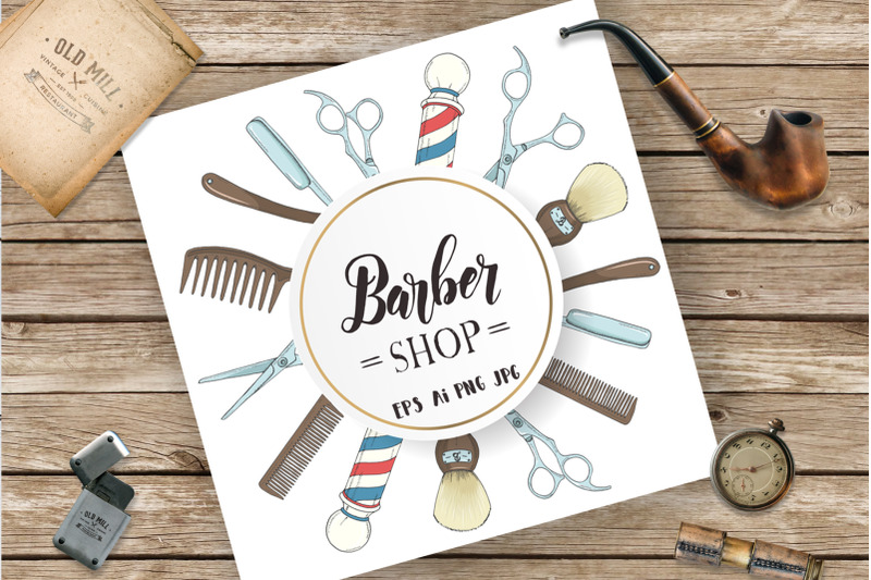 barber-shop-set-hand-drawn-icons