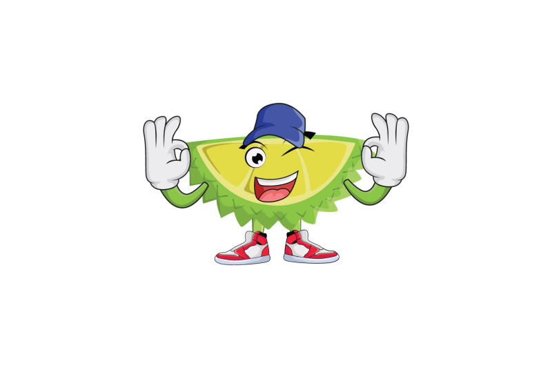 durian-with-cap-wink-fruit-cartoon-character-design