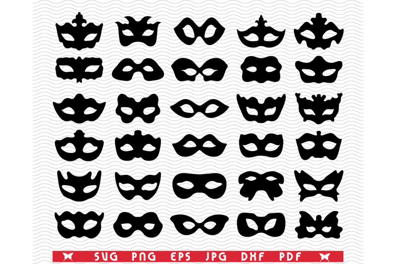 svg-festive-masks-black-silhouettes-digital-clipart