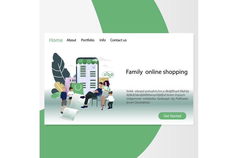 family-online-shopping-website-page-template