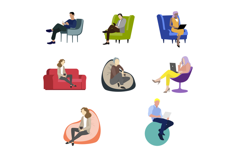 people-woman-man-siitting-on-chair-and-armchair