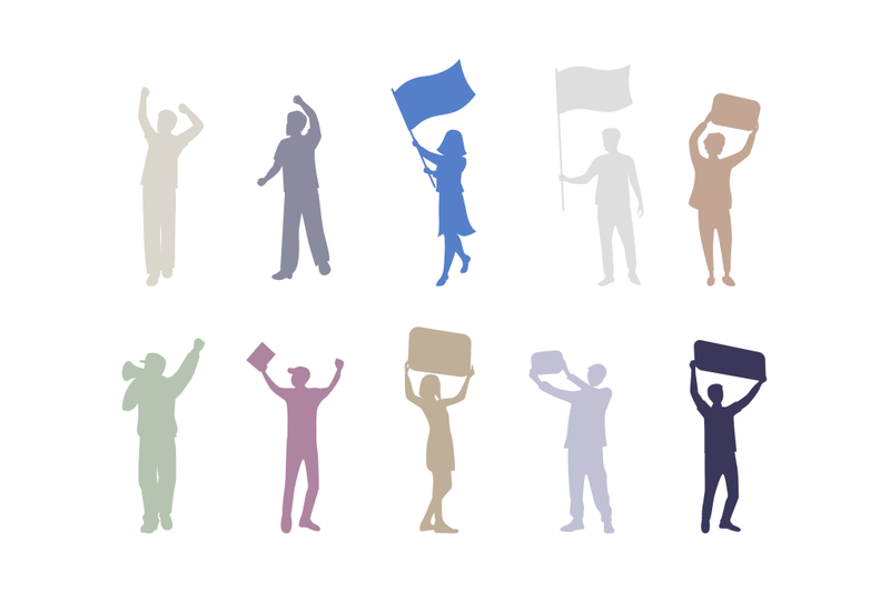 silhouette-set-people-with-placards-demonstration-and-riot-meeting-f