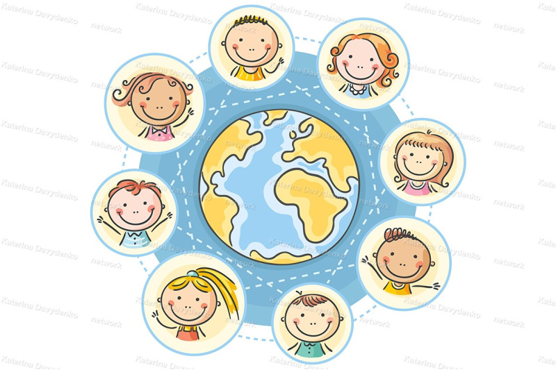global-communication-with-cartoon-kids
