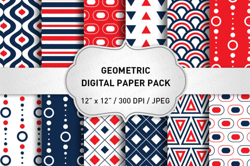 blue-and-red-geometric-digital-paper