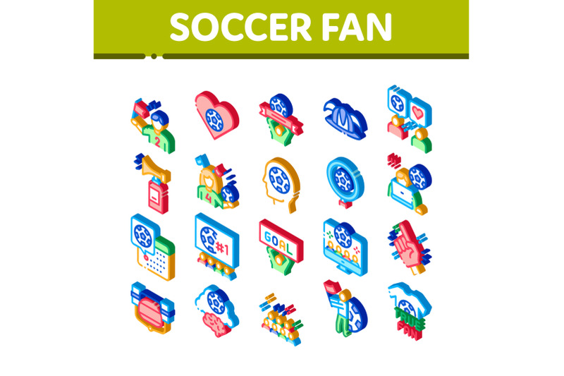 soccer-fan-attributes-isometric-icons-set-vector