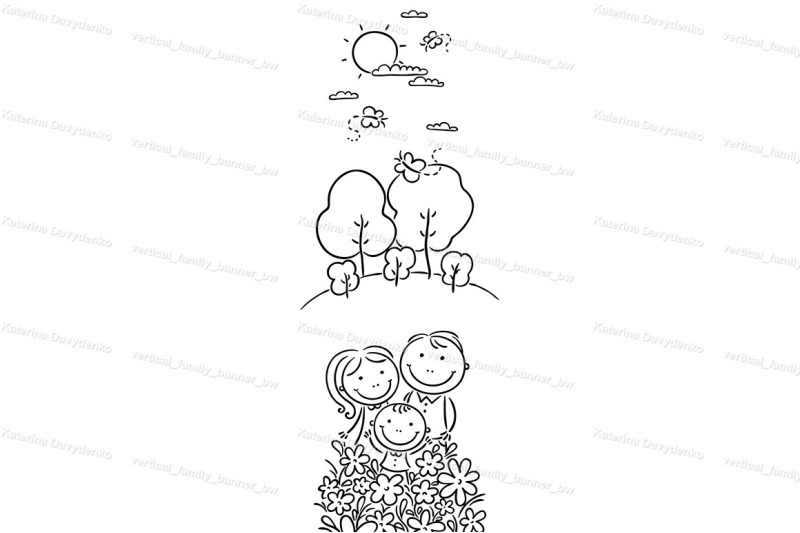 family-clipart-horizontal-amp-vertical-family-banners