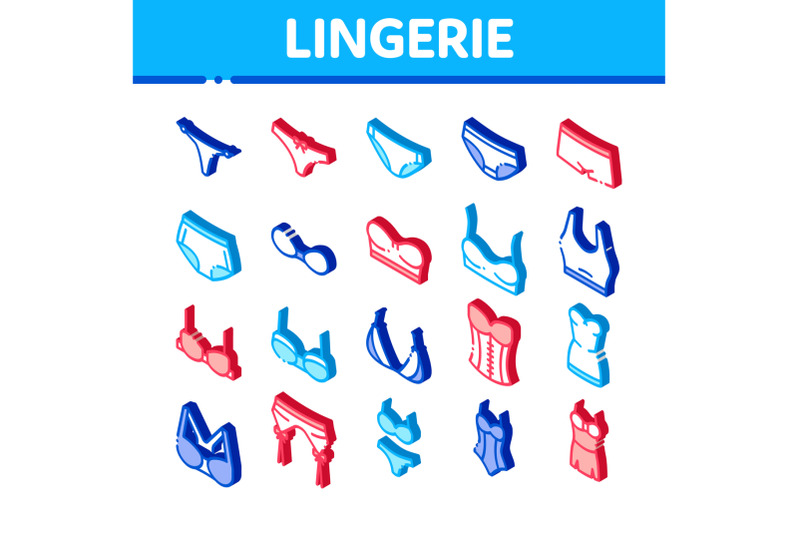 lingerie-bras-panties-isometric-icons-set-vector
