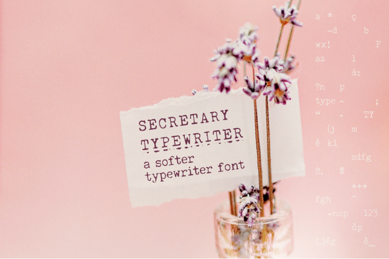 secretary-typewriter-font-amp-stamp-and-paper-set