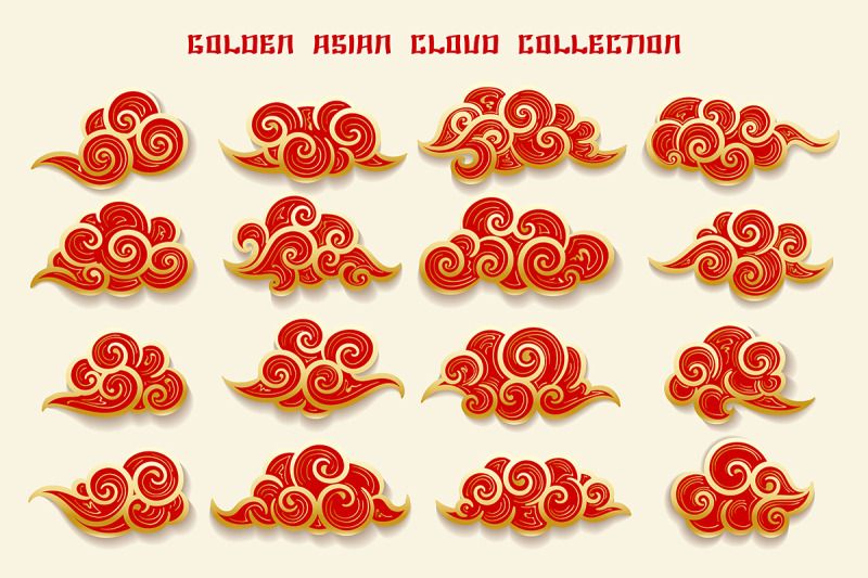 collection-of-red-and-gold-clouds-in-chinese-style