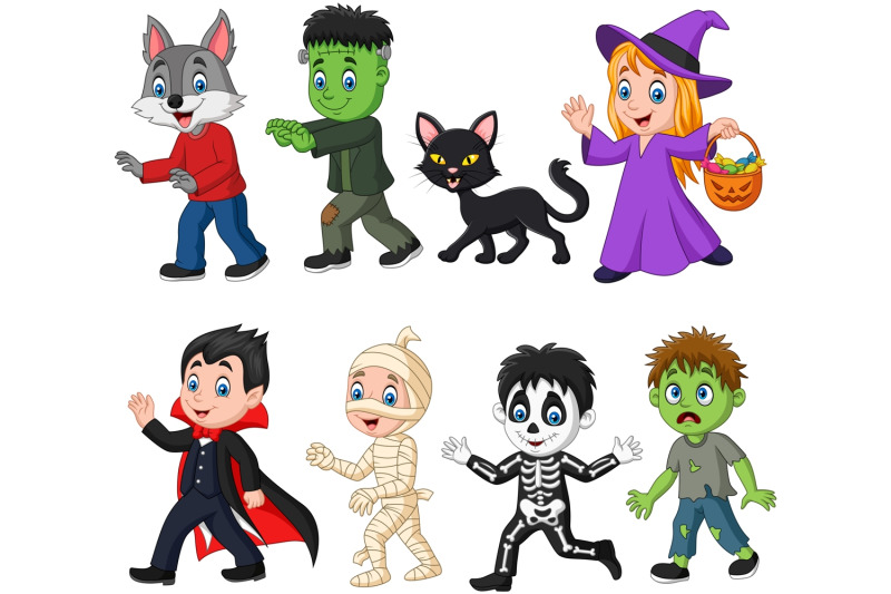 halloween-children-clipart-set-graphic