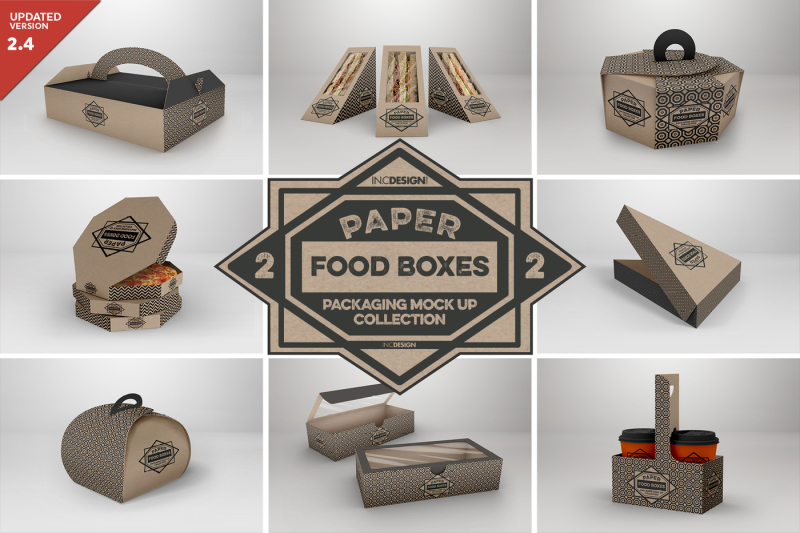 Download Download Vol 2 Paper Food Box Packaging Mockup Collection Psd Mockup Free Illustration Free Mockups Download PSD Mockup Templates