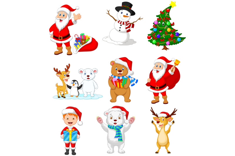 cartoon-christmas-clipart-set-graphic