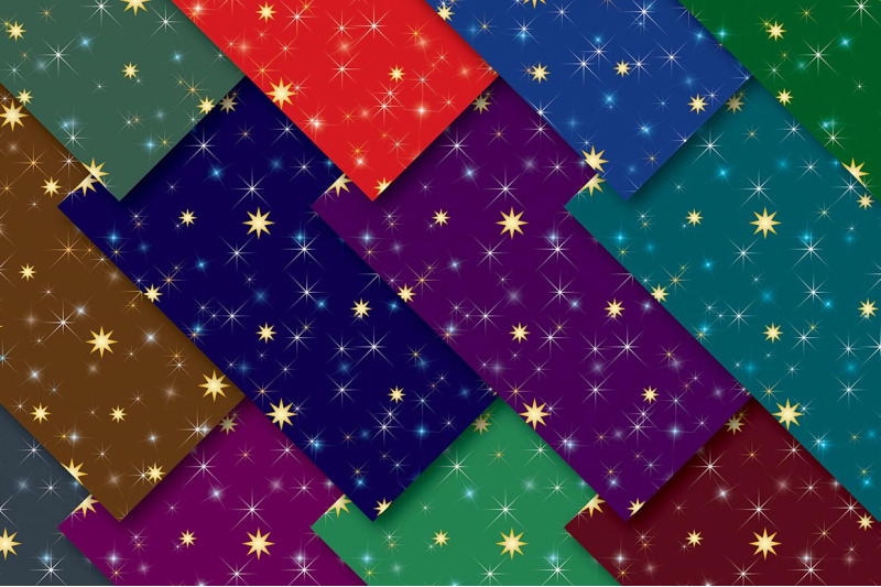 christmas-digital-papers-christmas-gold-star-pattern-scrapbook-papers