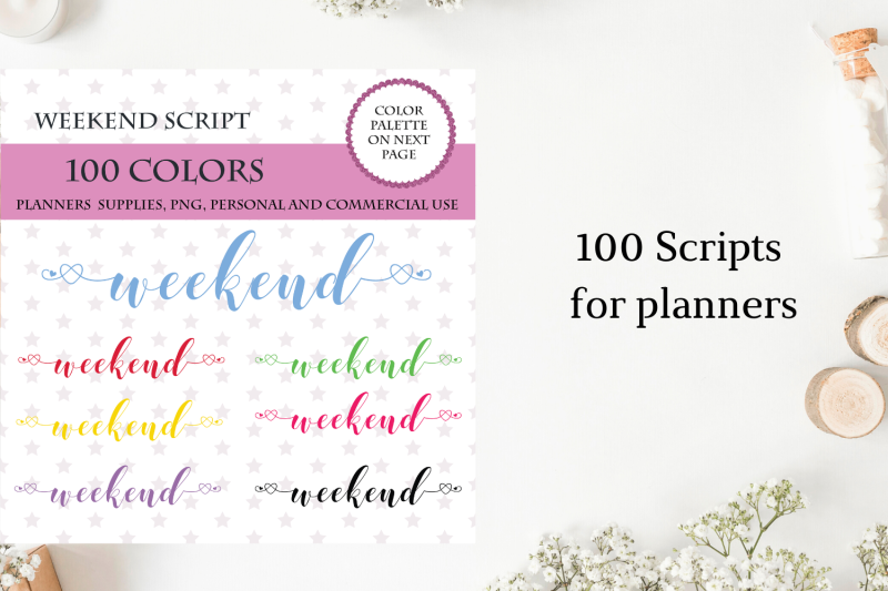 100-weekend-font-clipart-weekend-sticker-clipart-weekend-planner