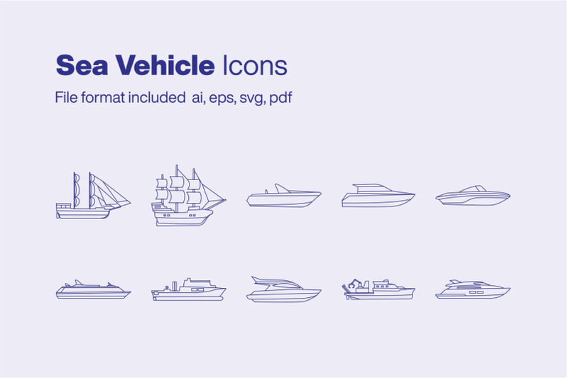 sea-vehicle-10-icons