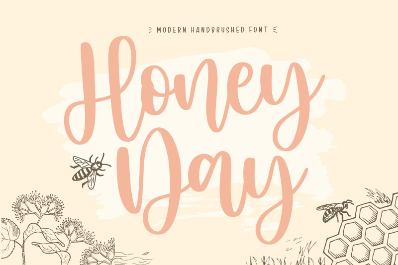 honeyday-modern-handbrushed-font
