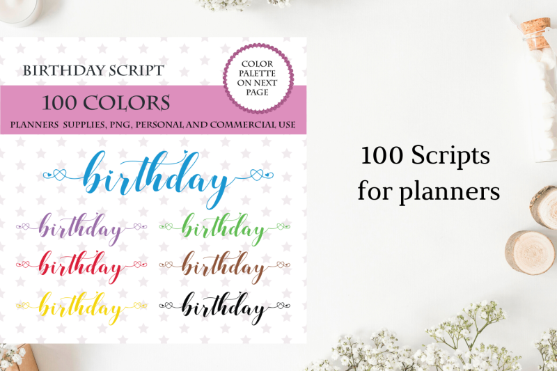 100-birthday-font-clipart-birthday-sticker-clipart