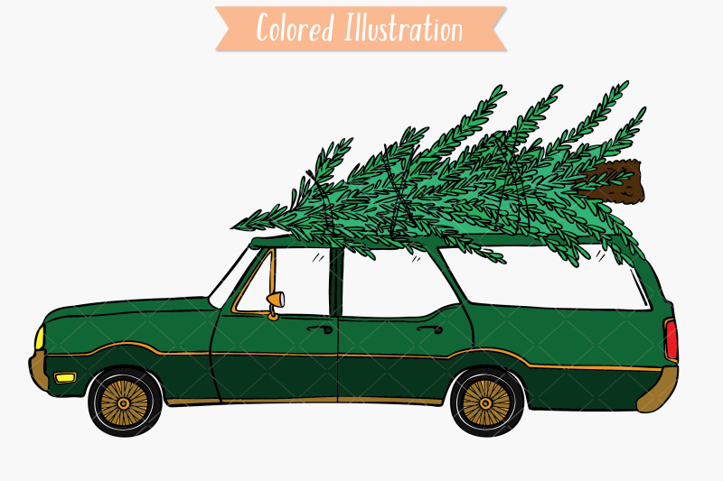 colored-station-wagon-car-with-christmas-tree-on-roof-top-holiday