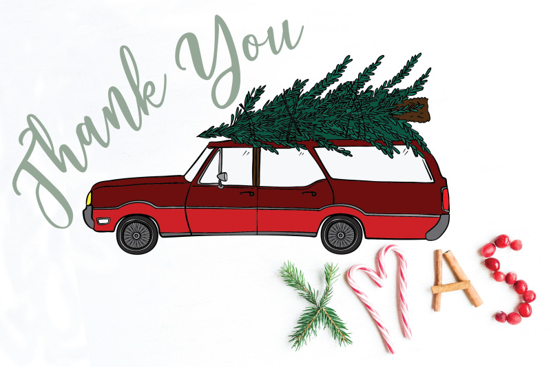 colored-station-wagon-car-with-christmas-tree-on-roof-top-holiday