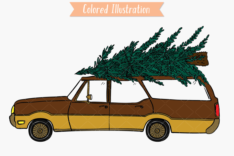 colored-station-wagon-car-with-christmas-tree-on-roof-top-holiday