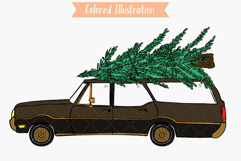 colored-station-wagon-car-with-christmas-tree-on-roof-top-holiday