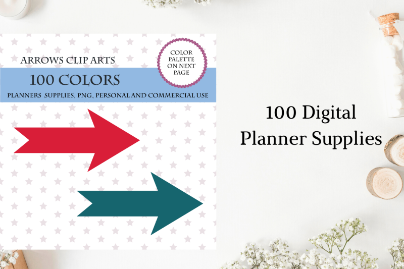 100-arrow-clipart-rainbow-arrows-arrows-planner-supplies-colorful-arrows