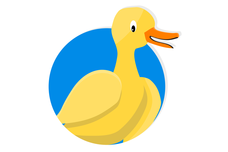 Yellow duck icon app By 09910190 | TheHungryJPEG