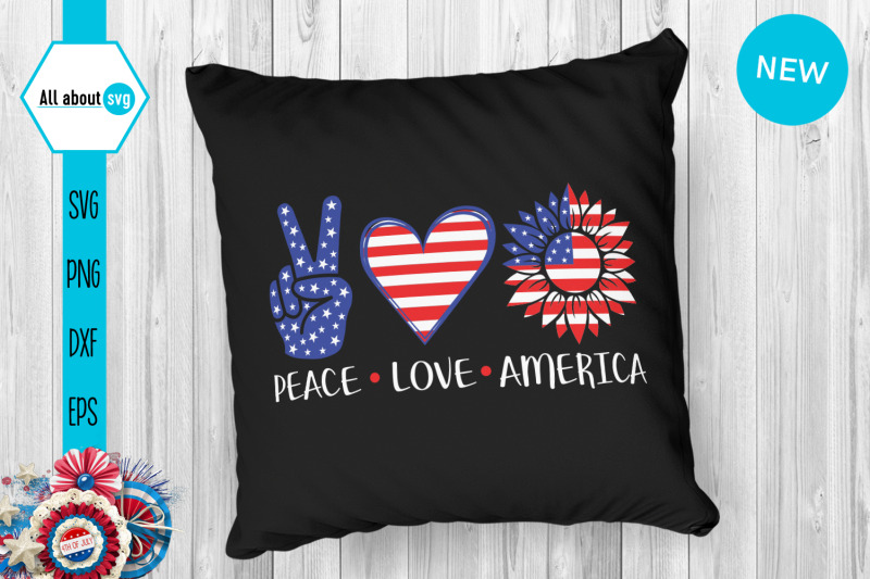 Download Peace Love America Svg By All About Svg | TheHungryJPEG.com