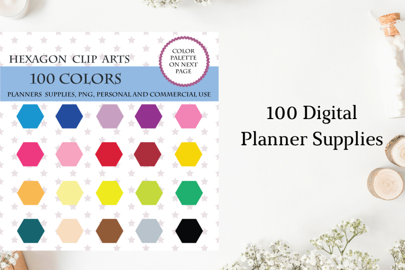 hexagon-cliparts-hexagon-clip-art-hexagon-planner-stickers