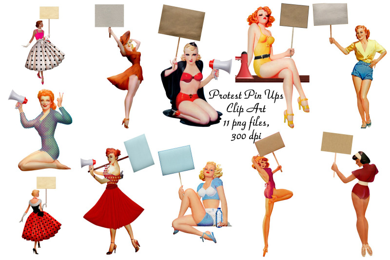 protest-pin-up-girls-clip-art