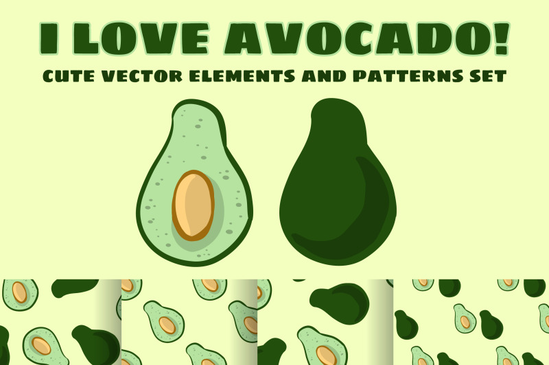i-love-avocado-set