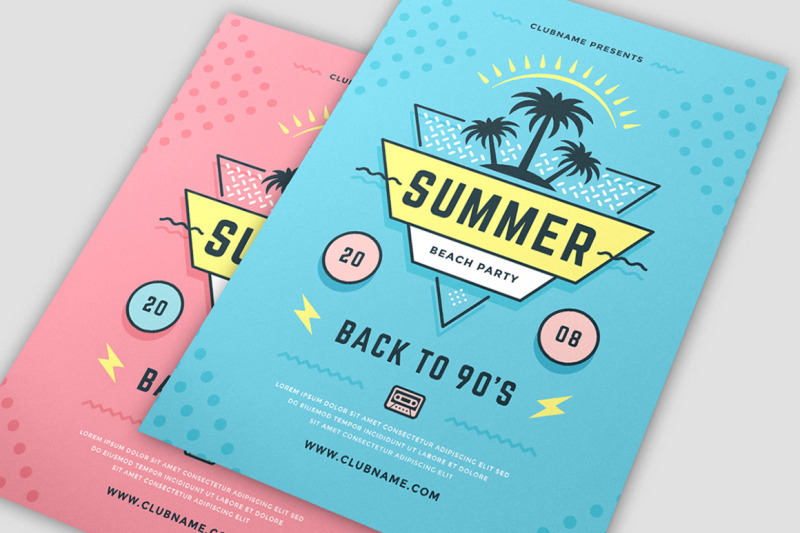 summer-90s-party-flyer-template