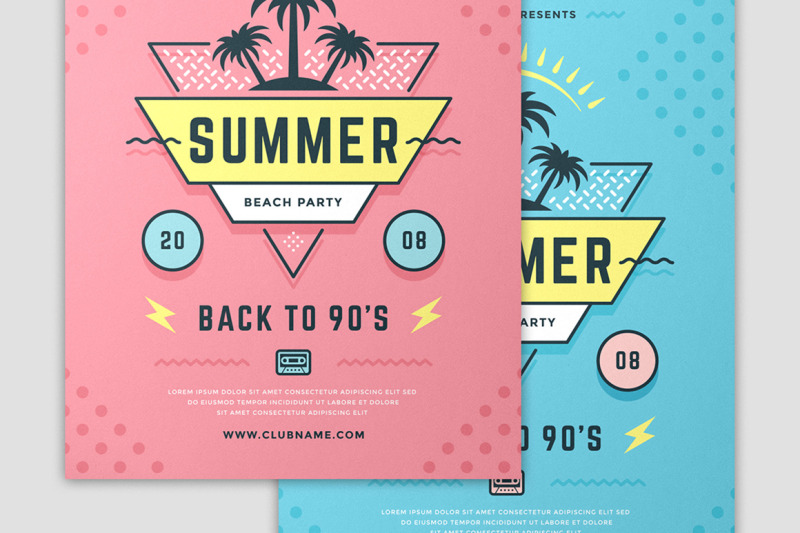 summer-90s-party-flyer-template