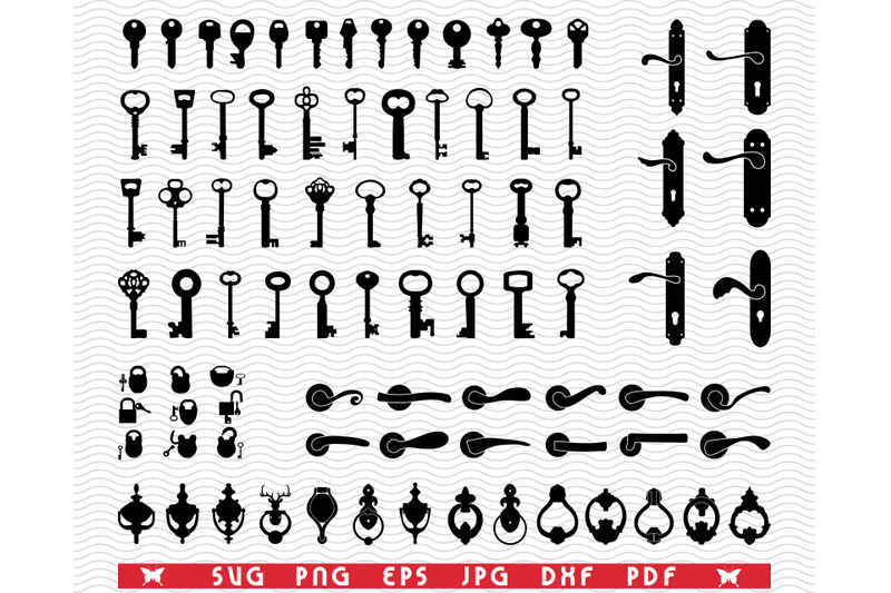 svg-doorknob-keys-black-silhouette-digital-clipart