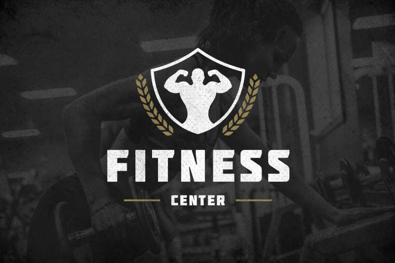 retro-fitness-amp-gym-logos-set