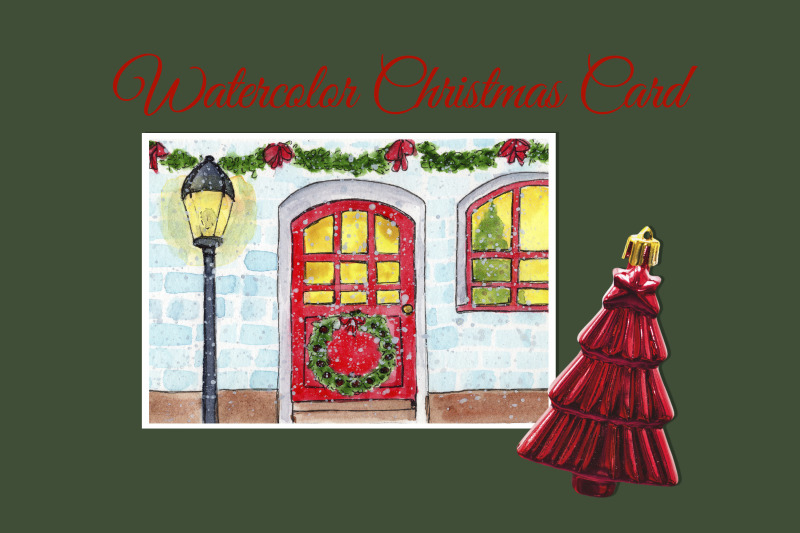 watercolor-christmas-card-cozy-home