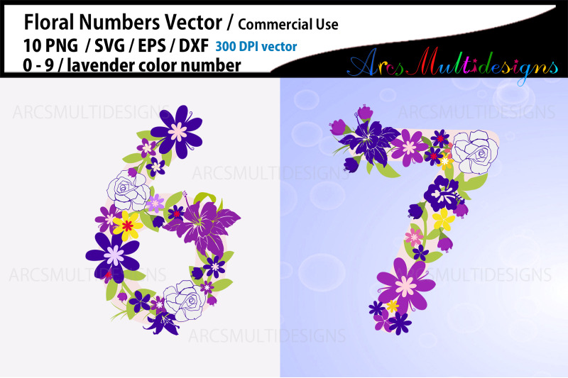 lavender-floral-numbers-svg