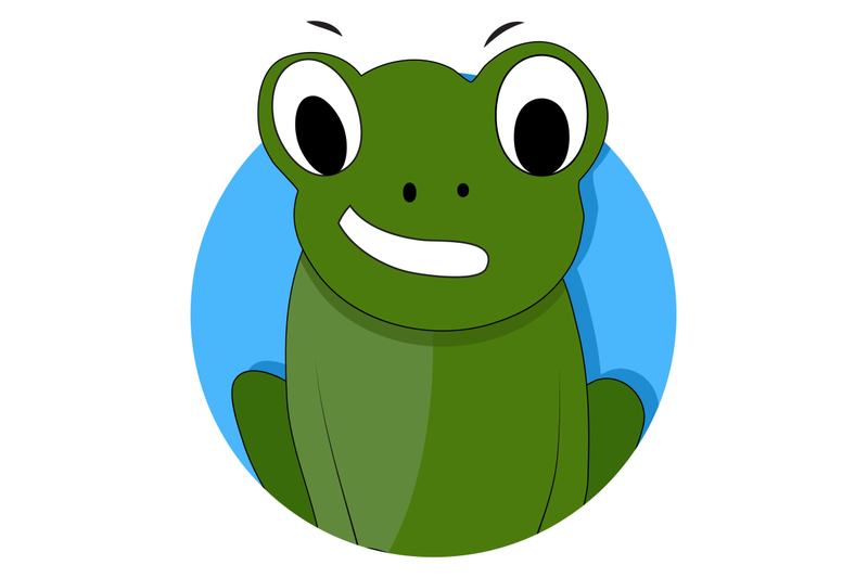 green-frog-icon-app-vector