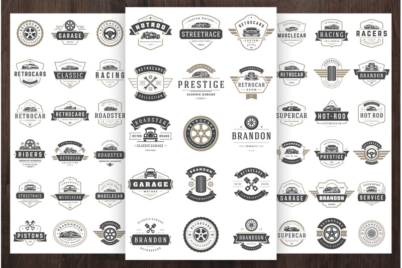 Car Garage Badges & Logos By Vasya Kobelev | TheHungryJPEG