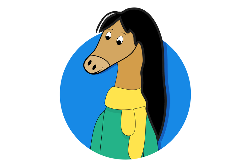 horse-icon-animal-vector-flat