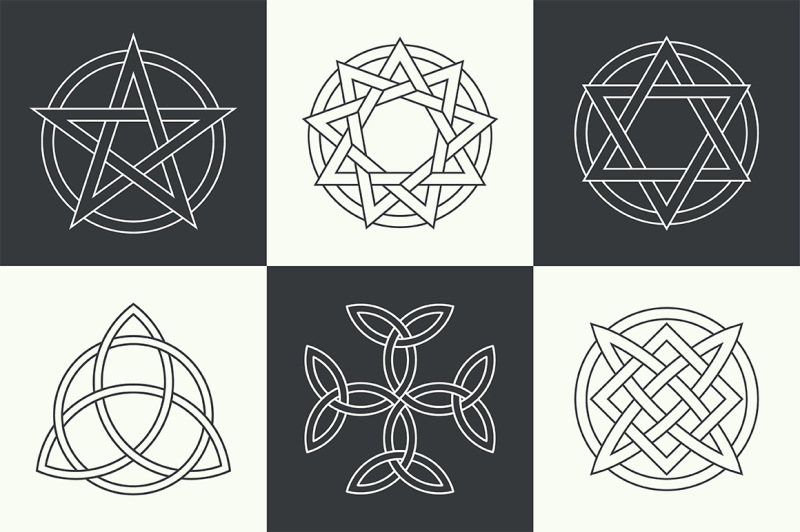 set-of-ancient-linear-logo-symbols