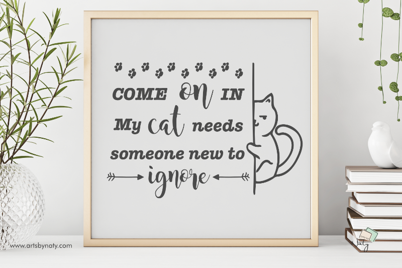 funny-cat-quote-illustration-for-a-door-sign-for-home-decor