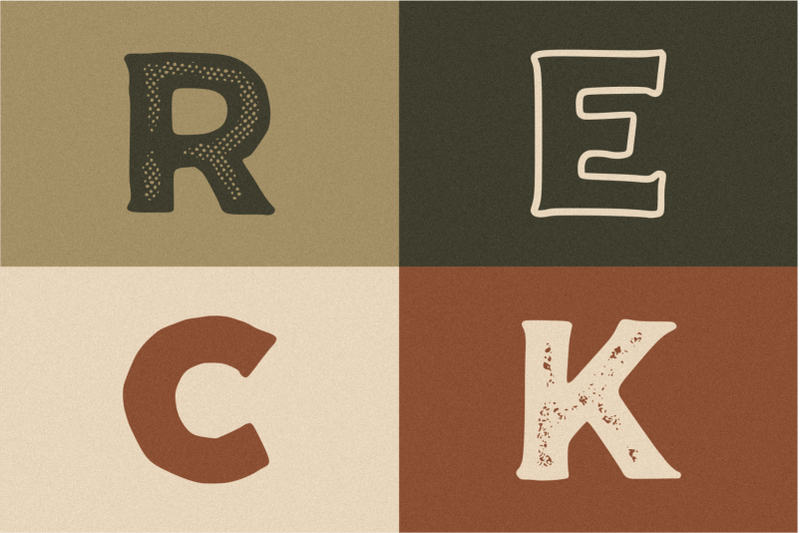 reckfield-rough-typeface