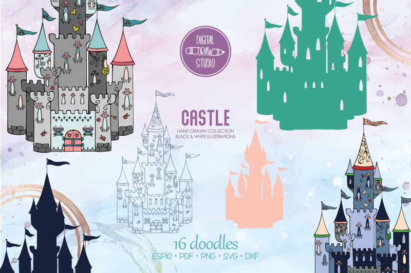 hand-drawn-castle-colored-princess-royal-palace-fairy-tale