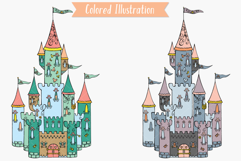 hand-drawn-castle-colored-princess-royal-palace-fairy-tale