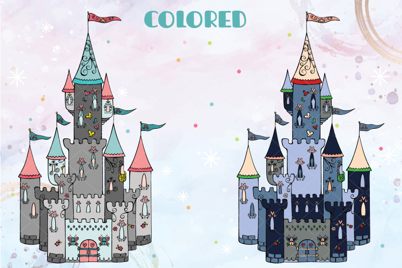 hand-drawn-castle-colored-princess-royal-palace-fairy-tale
